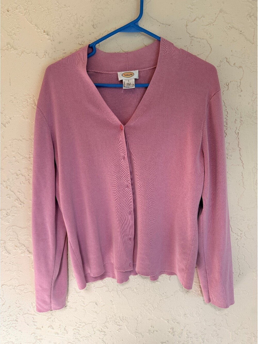 Talbots Women's Rose Silk Blend Cardigan, Size Large, Very Good Condition
